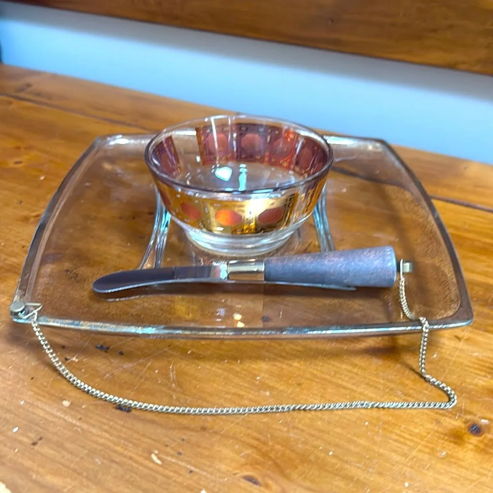 Vintage Georges Briard 22K Overlay Serving Tray